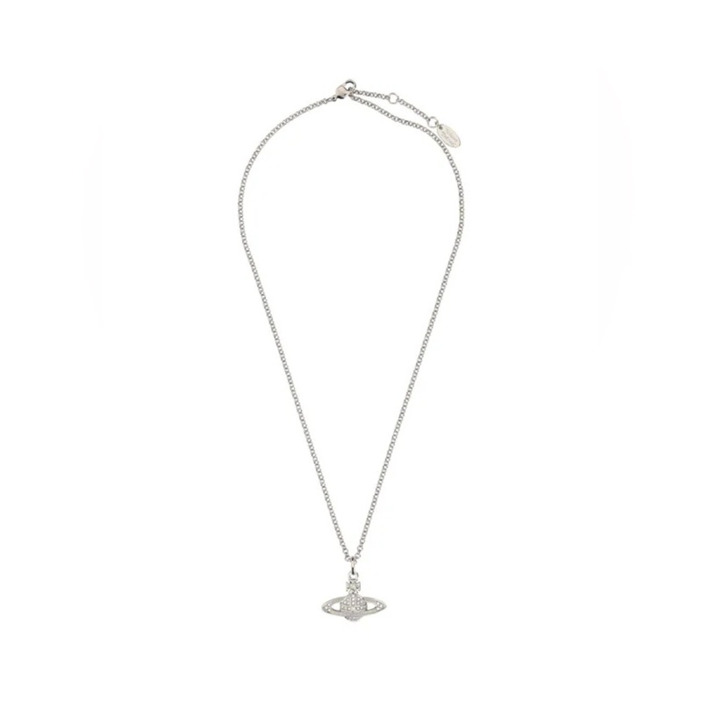 Vivienne Westwood Silver Mini Bas Relief Orb Necklace (item 189) - Picture 5 of 8